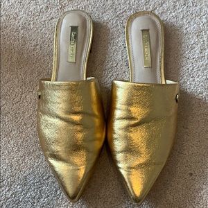 Louise et Cie gold mules
